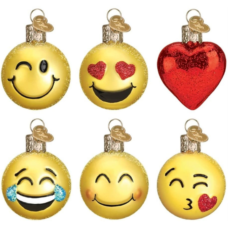 Hashtag Home 6 Piece Emoji Hanging Figurine Ornament Set & Reviews